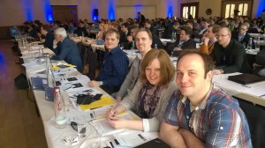 Die Delegierten der JU Kreises Heinsberg in Paderborn: Henrik Bischkopf, Simon Geerkens, Jennifer Diederichs, Marcel Neumann